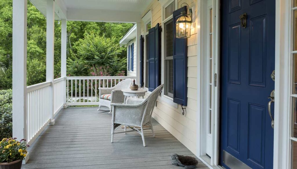 Front porch of a home for sale in Virginia