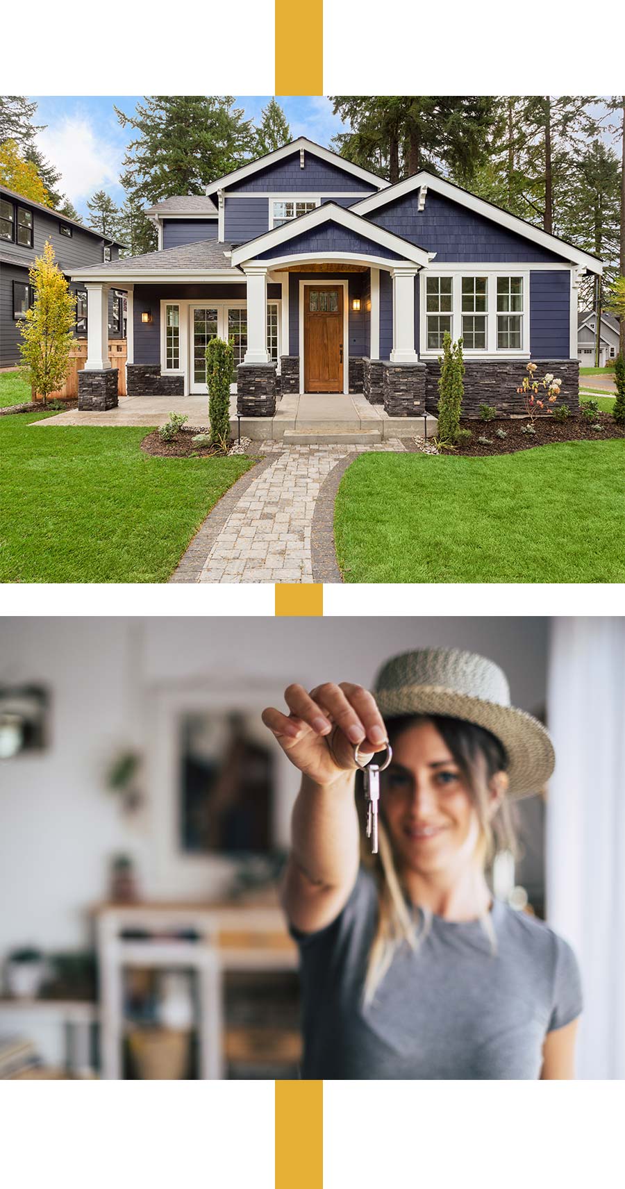 Image mockup of home and home buyers