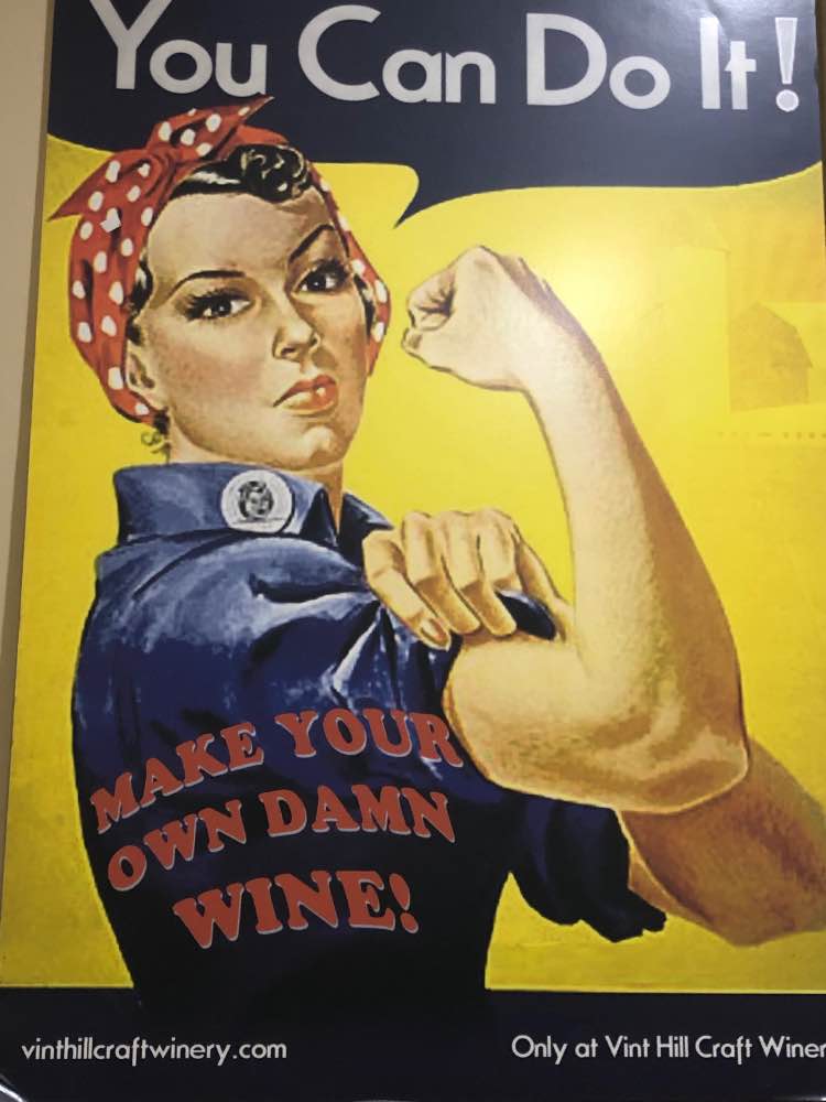 Vint Hill Winery Rosie the Riveter poster
